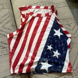 American flag tank top